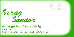virag sandor business card