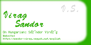 virag sandor business card